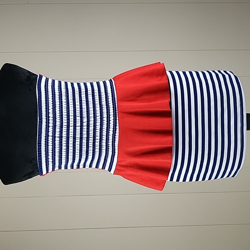 Vintage Basic Universal Strapless Peplum Mini Dre… - image 8